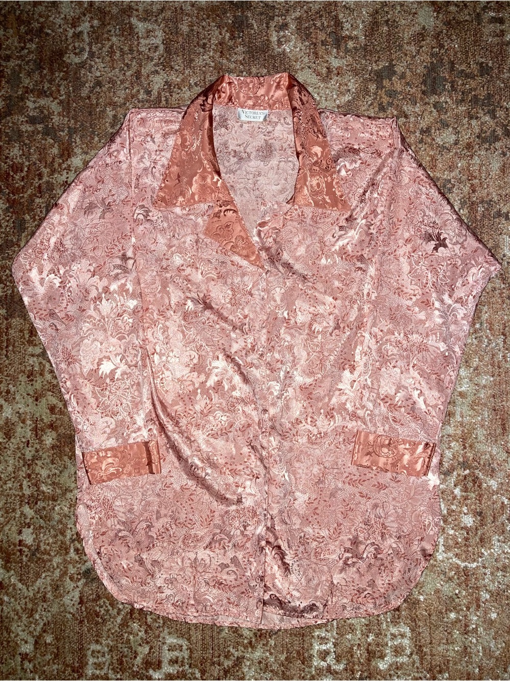 Vintage Pink Floral Sleep Shirt